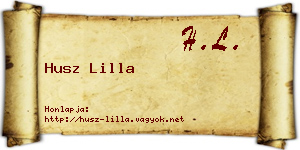 Husz Lilla névjegykártya